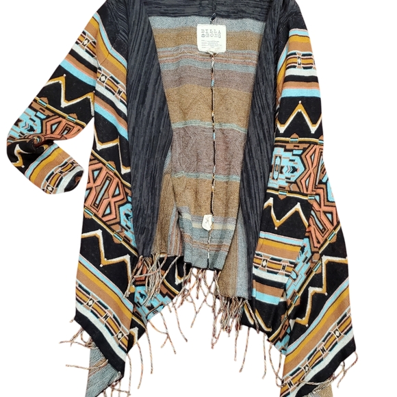 Colorful Geometric Patterned Cardigan - Picture 1 of 7